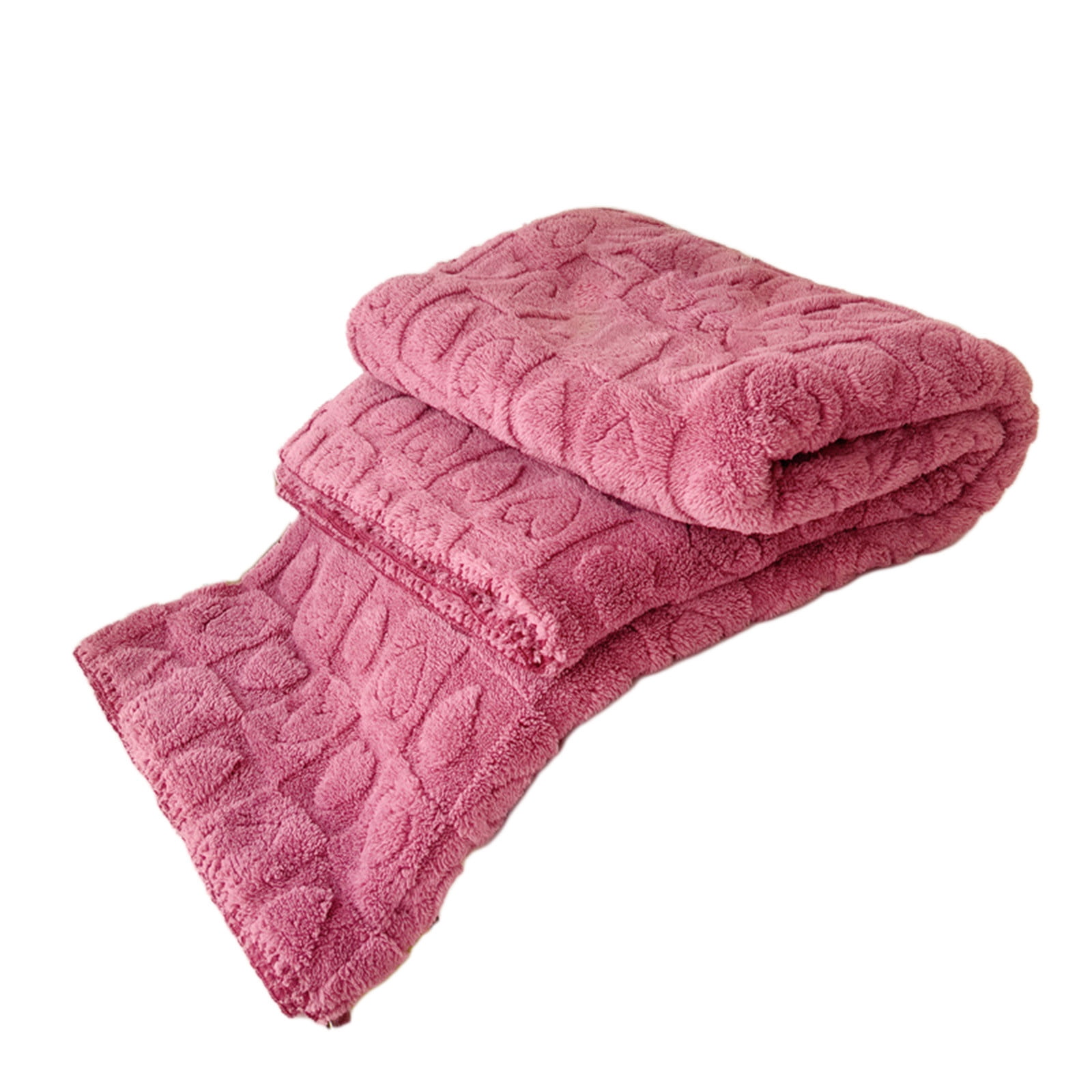 Japceit Plain Cotton Velvet Blanket Warm Case Edged Casual Blanket Multifunctional Solid Color Cover Blanket
