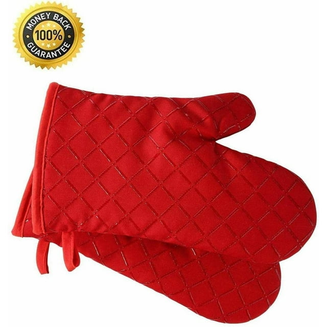 Guantes de horno antideslizantes premium (juego de 2) hasta 240 °C - silicona Guantes de parrilla extremadamente resistentes al calor Guantes de barbacoa Namotu LL-1033-2