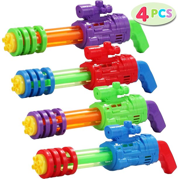 Gold Toy 4 Pc Water Gun Water Blaster Soaker Summer Toys Squirt Gun Set For Water Activities And Swimming Pool Party Walmart Com Walmart Com