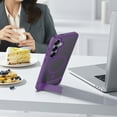 thumbnail image 6 of For Samsung Galaxy S25/S24 Magnetic Phone Case,Compatible with Mag-Safe,Built-in Retractable Kickstand,Military Grade Shockproof Anti-Scratch Ultra Slim Skin Feel Translucent Phone Case,Darkpurple, 6 of 7