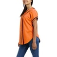 thumbnail image 3 of Ma Croix Women's Athletic Baseball Button Down Jersey 3-Pack, 3 of 7