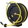 thumbnail image 3 of Air Hose Reel Retractable, Air Hose Reel 3/8" Inch x 50' Ft SBR Rubber Hose, Max 300PSI Reinforced Steel Construction, Heavy Duty Industrial Steel Single Arm Construction, 3 of 7