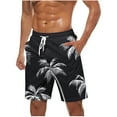 thumbnail image 2 of Viikei Men's Quick Dry Lounge Shorts-Home Comfort,Men Casual Fashion Print Shorts with Pockets Elastic Waist Beach Pants Black L, 2 of 5
