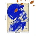 thumbnail image 3 of Retro Blue Howdy Typography Canvas Western Cowboy Trendy Dorm Wall Art, 3 of 8