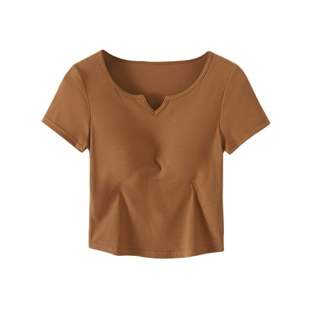 Save On Womens Summer Camisole Shirts Henley Neck Sleeveless Shirt Slim Fitted Tank Tops Solid Classic Tunic Tee Sleepwear No Underwire Full Coverage Shelf T-Shirt Bra Everyday Bras