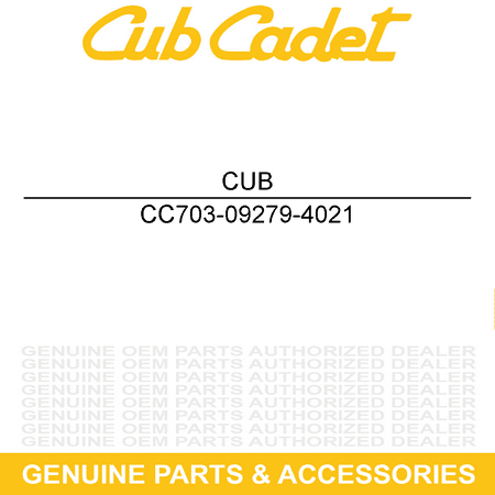 CUB CADET 703-09279-4021 Steering Column Cover Yellow 2 Z Force SZ 48 S Pro FAB