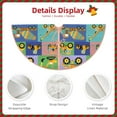 thumbnail image 4 of Daiia Construction Machinery Drawing Merry Christmas Tree Skirt , Xmas Large Lace-up Tree Skirt, Santa Snowflakes Rustic Home Decorations New Year Party Farmhouse Decor-36", 4 of 7