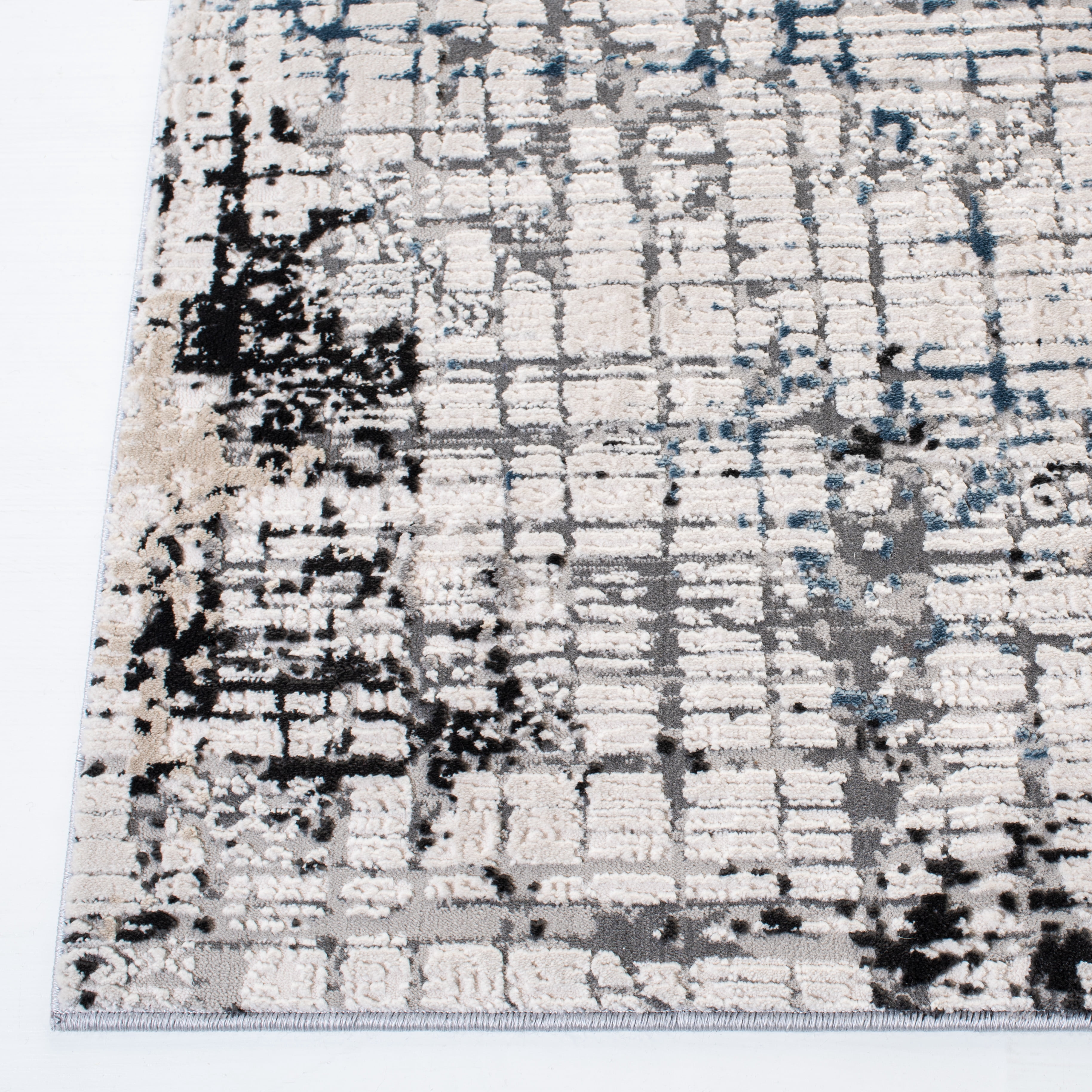 SAFAVIEH Invista Roland Abstract Area Rug, Ivory/Grey, 4' x 6'
