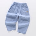 thumbnail image 4 of ZXLBBD Boys Summer Jeans Straight Leg Elastic Waist Loose Fit Denim Pants for Toddler Youth Breathable Trousers Fashion Casual Outdoor,Light Blue,Size 5 Y-6 Y, 4 of 6