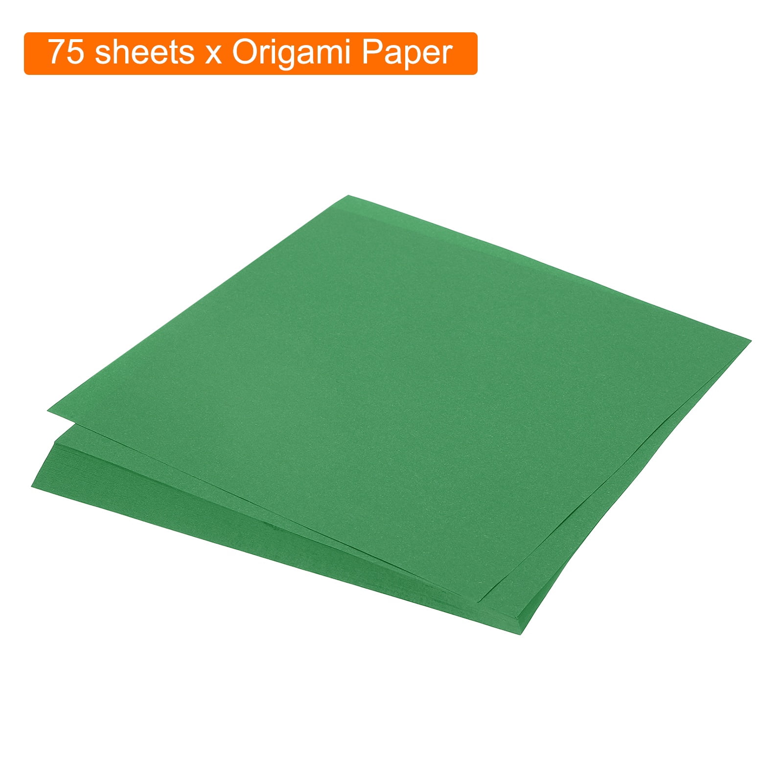 Uxcell 75 Sheets Origami Paper Double Sided 10x10 Inch(25x25cm) 70GSM Origami Paper Square Sheet Easy Fold for Beginners DIY Arts Crafts Projects, Emerald Green