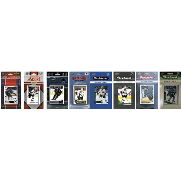 C&I Collectables SHARKS819TS NHL San Jose Sharks 8 Different Licensed Trading Card Team Set