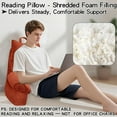 thumbnail image 5 of Reading Pillow for Bed with High Arm Rests,Back Support Pillow for Sitting Up in Bed with Shredded Memory Foam for Reading, TV, Gaming or Relaxing on Floor（Bright Orange，Large）, 5 of 6