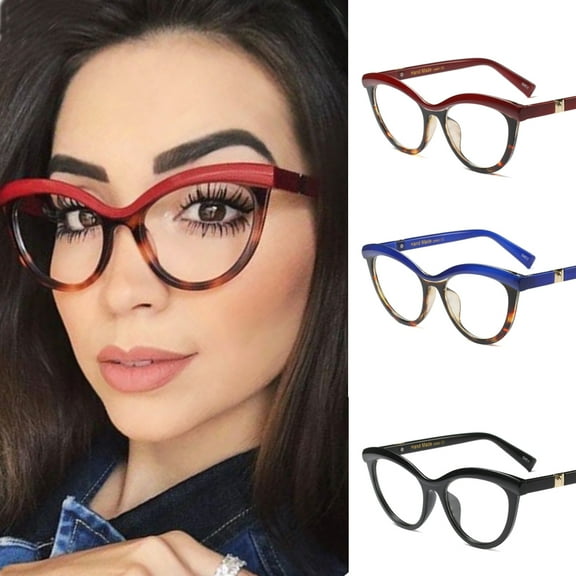 Ludlz Women Blue Light Glasses,Big Frame Anti Eyestrain & UV Protection Computer Eyeglasses