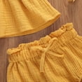 thumbnail image 4 of Kiapeise Baby Girl Cotton Linen Short Sleeve Top + Shorts Summer Outfit, 4 of 9