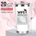 thumbnail image 3 of Valentines Day Gifts for Her - Valentines Day Gifts for Wife, Wife Valentines Day Gifts - Valentines Gifts for Her, Wife, Women - Wedding Anniversary, Birthday Gifts for Wife from Husband Tumbler 20Oz, 3 of 6