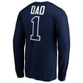 thumbnail image 3 of Men's Navy Seattle Mariners Father's Day #1 Dad Long Sleeve T-Shirt, 3 of 3