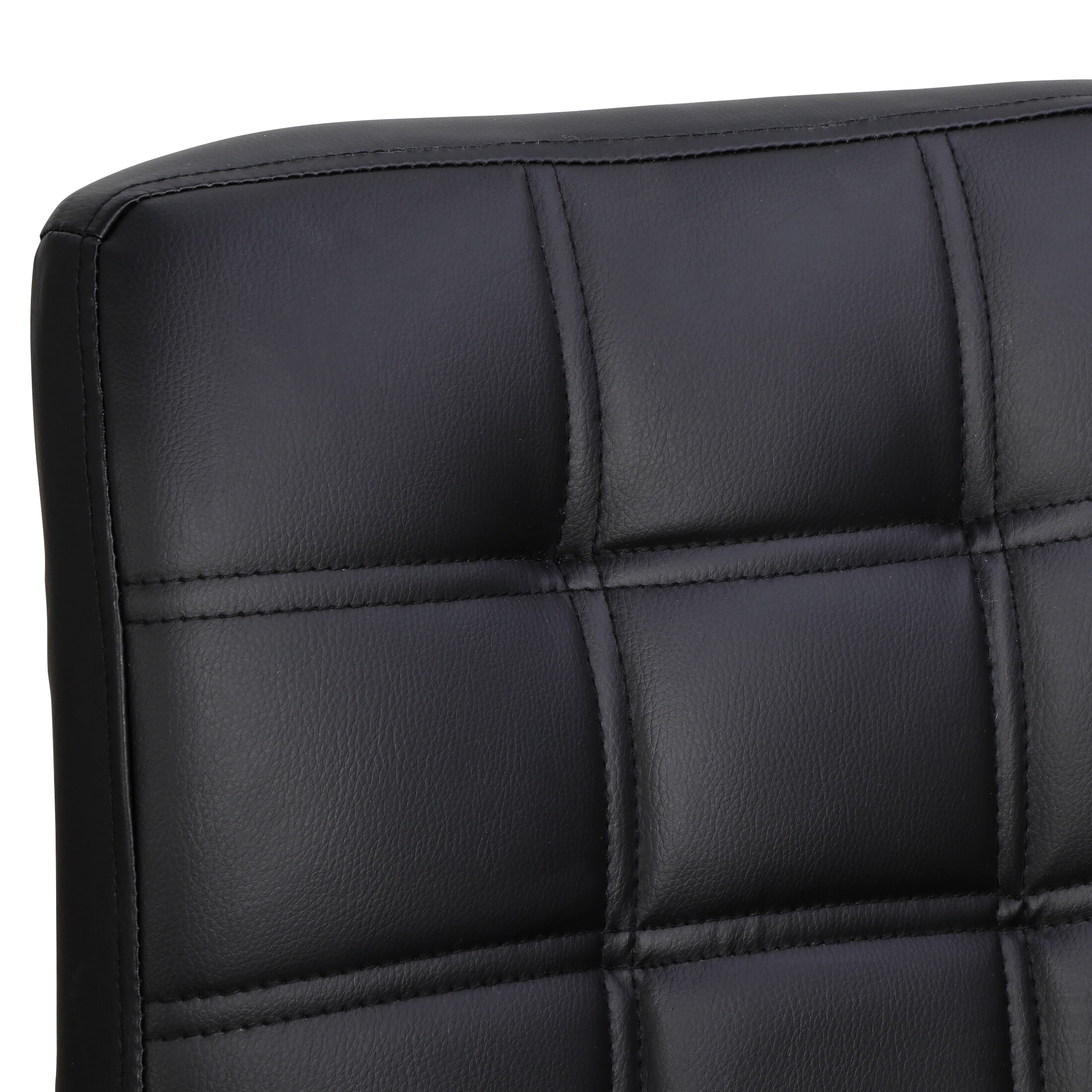 ZenSports Set of 2 Height Adjustable Swivel Bar Stool PU Leather W/Back, Black