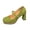 Green, variant on Blue Ladies Pumps High Heels Square Toe Chunky Heel Ankle Strap Buckle Casual Fashion Women Shoes