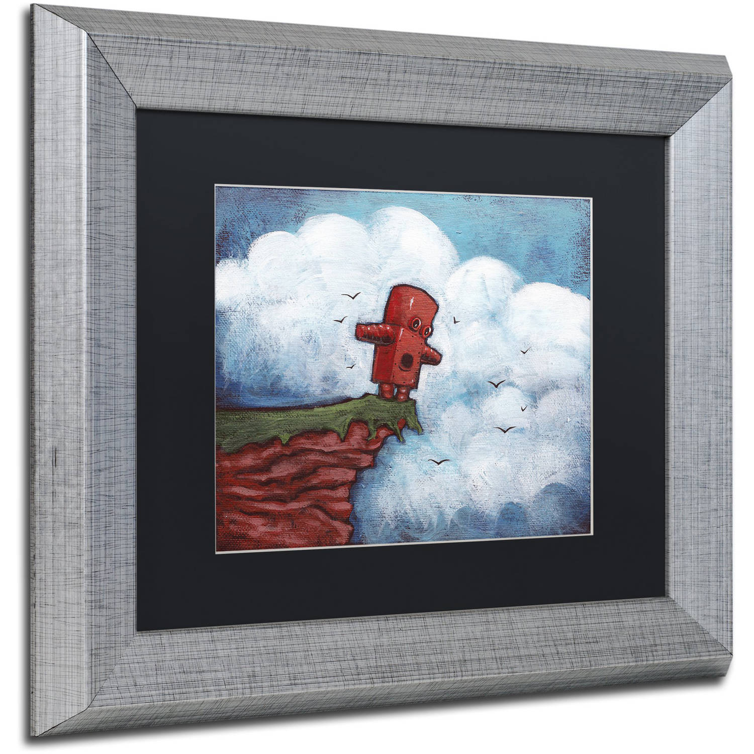 Trademark Fine Art 'Flight' Canvas Art by Craig Snodgrass, Black Matte, Silver Frame