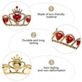 thumbnail image 6 of Red Heart Tiara Descendants Heart Crown Hair Jewelry Wedding Crown for Bride, 6 of 7