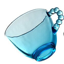 

Glass Cup Saucer Set European Coffee Cup Mini Tea Cup 50ml with Saucer