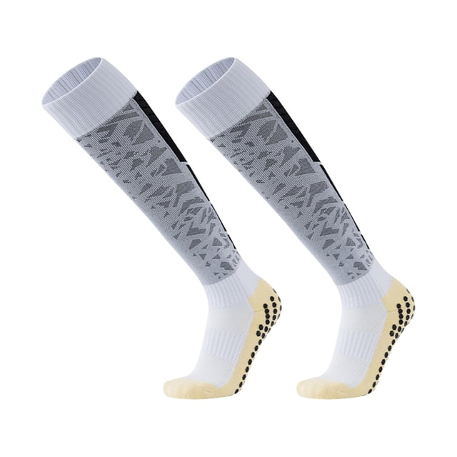 Calcetines de fútbol, calcetines de fútbol atléticos, calcetines hasta la , calcetines de tubo largo para entrenamiento, fútbol, yoga, gimnasio En y negro