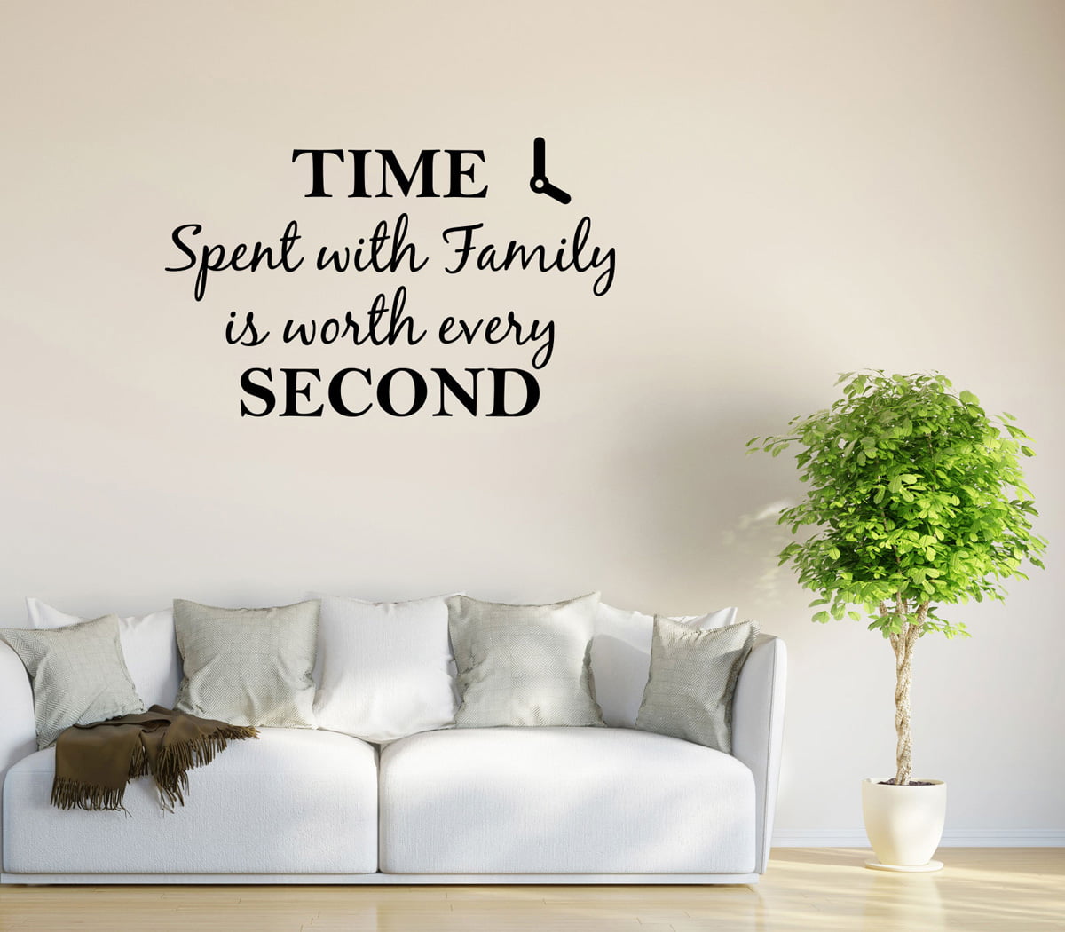 Wall Decal Quote  Time  Spent with Family  Is Worth Every 