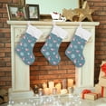 thumbnail image 7 of Coolnut Xmas Flamingo Christmas Stockings Snow Snowflake Christmas Presonalized Large Stocking Sock, Set of 1 Xmas Party Winter Decor Candy Bag Family Holiday Gift, 17.7 Inch, 7 of 7