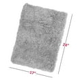 thumbnail image 2 of Nestl Super Soft Shaggy Bath Rug, Absorbent Bathroom Rug, 17" x 24", Silver, 2 of 6