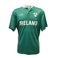 thumbnail image 2 of Traditional Craft Ltd Green Ireland Shamrock Performance Short Sleeve Rugby Shirt, 2 of 3