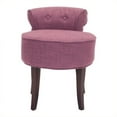thumbnail image 1 of Safavieh Megan Birch Wood Vanity Stool in Pink, 1 of 5