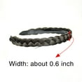 thumbnail image 2 of DIGUAN Headband Synthetic Hair Plaited Headband Braid Braided With Teeth Hair Band Accessories for Women Girl Wide 0.6 Inch (Dark Brown), 2 of 6