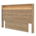 thumbnail image 2 of Nexera Gael Queen Size Headboard with Integrated Lighting, Brown Oak, 2 of 6
