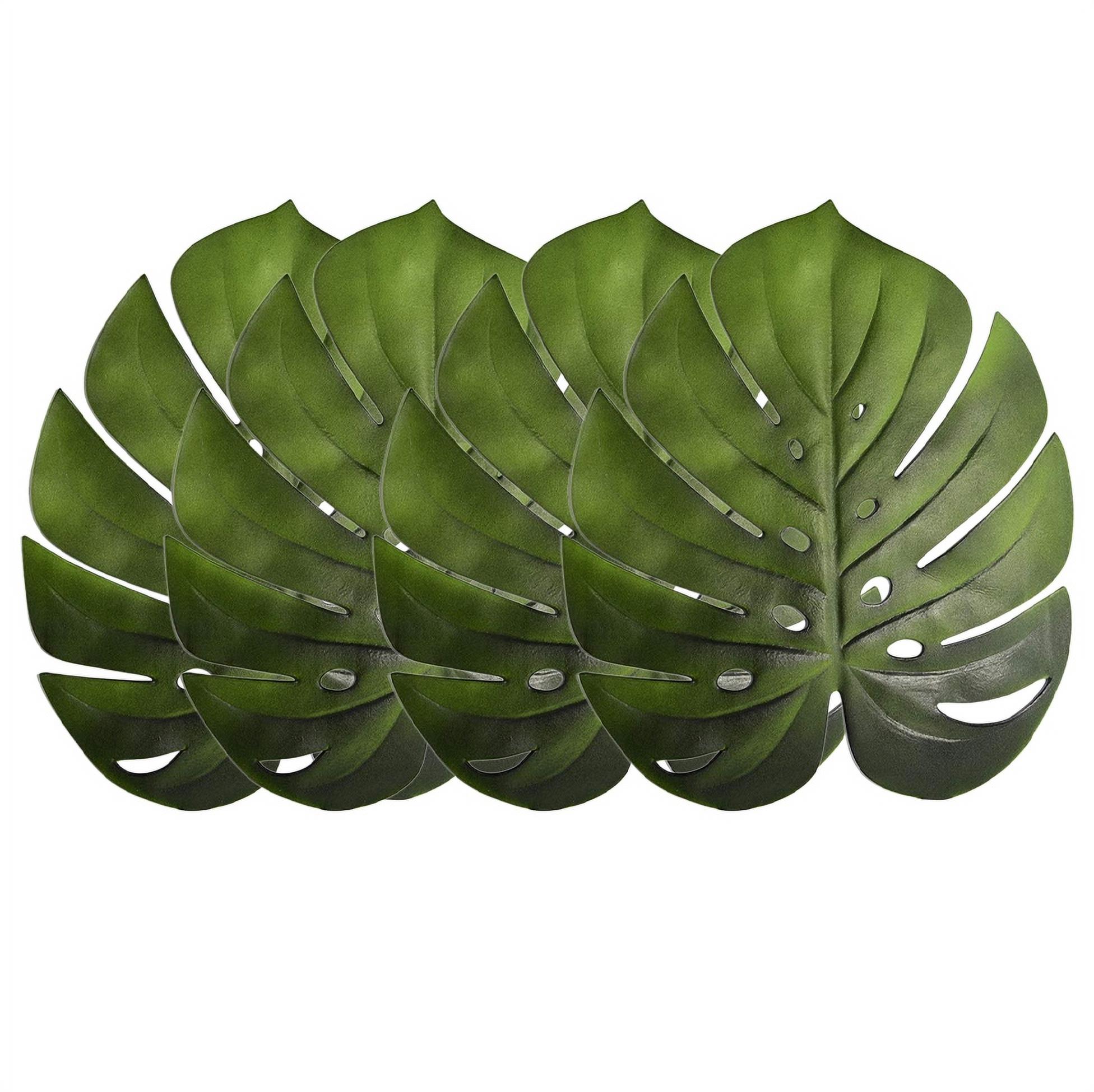 4pcs Tropical Leaf Placemats Artificial Eva Monstera Leaves Palm Leaf
