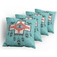 thumbnail image 5 of Ambesonne Tribal Throw Pillow Cover 4 Pack, Vintage Native, 18", Multicolor, 5 of 7