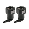 thumbnail image 1 of Conector rápido de línea de combustible de 1/8" para manguera ID para conector macho de 5/16" SAE hembra a barbado adaptador rápido de 90 grados accesorios de sellado plástico negro gris 2 piezas, 1 of 6