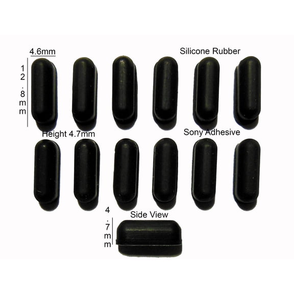 VATH Self Adhesive Silicone Rubber Feet 12.8mm(L) x 4.6mm(W) x 4.7mm(H) 12pcs [RB210]