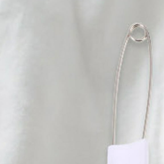 BESTYASH 30Pcs White Diaper Safety Pins Zinc Alloy and PP Material Easy to Use for Cloth Diapers