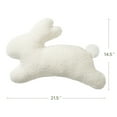 thumbnail image 2 of Phantoscope Happy Easter Rabbit Shaped Teddy Fleece Soft Throw Pillow for Bedroom Living Room Decor Easter Gift, 14.5" x 21.5", Off White, 1 Pack, 2 of 4