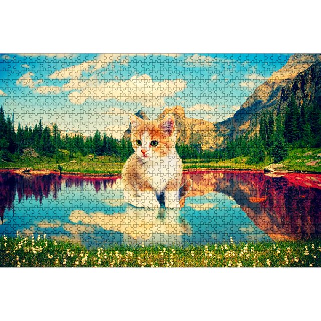Cuadros Decorativos Rompecabezas de gato en Río para niños juguete educativo de ensamblaje Likrtyny portátil interactivo regalo DIY 1000