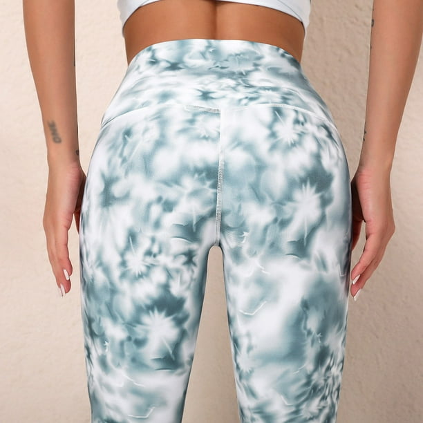 Yoga Pants Women High Waist Flare Plus Size High Waist Sports Tie-Dye Print  Workout Bottom Yoga Pants Tight Leggings Gift for Women Up to 65% off