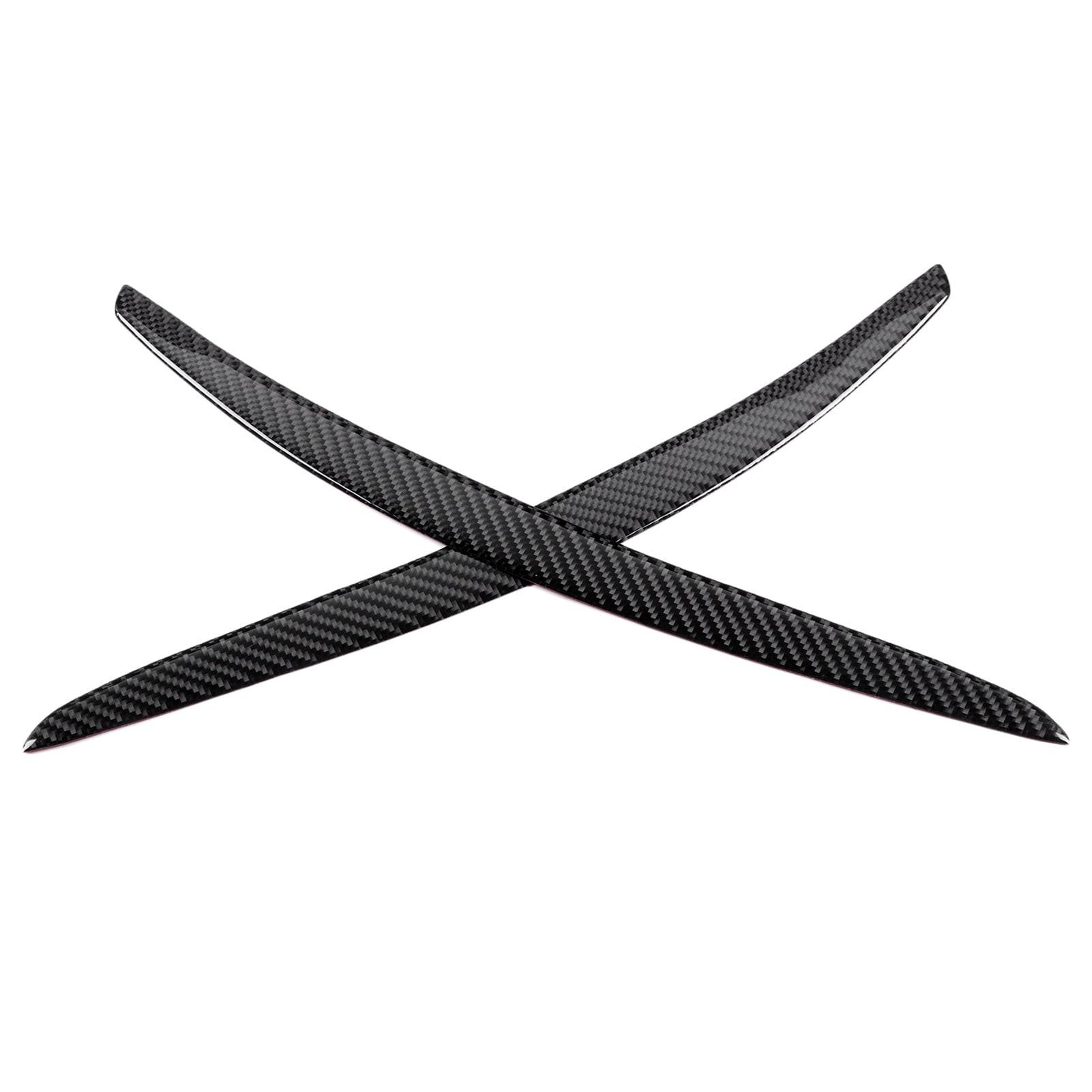 Headlamp Eyebrow Headlight Eyelid Trim Pair Headlight Eyebrow Trim Carbon Fiber Eyelid Cover