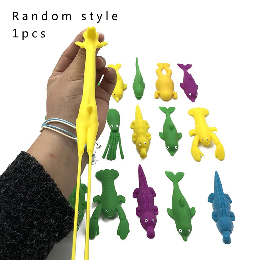 2021 New Arrival 5 PACKS 1 Pcs TPR Catapult Toys Slingshot Flying Sea Animal Shape Exquisite Toys Mini Animal Doll Toy For Kid Gift Color Random colorful 2021 New Arrival 5 PACKS 1 Pcs TPR Catapult Toys Slingshot Flying Sea Animal Shape Exquisite Toys Mini Animal Doll Toy For Kid Gift Color Random colorful
