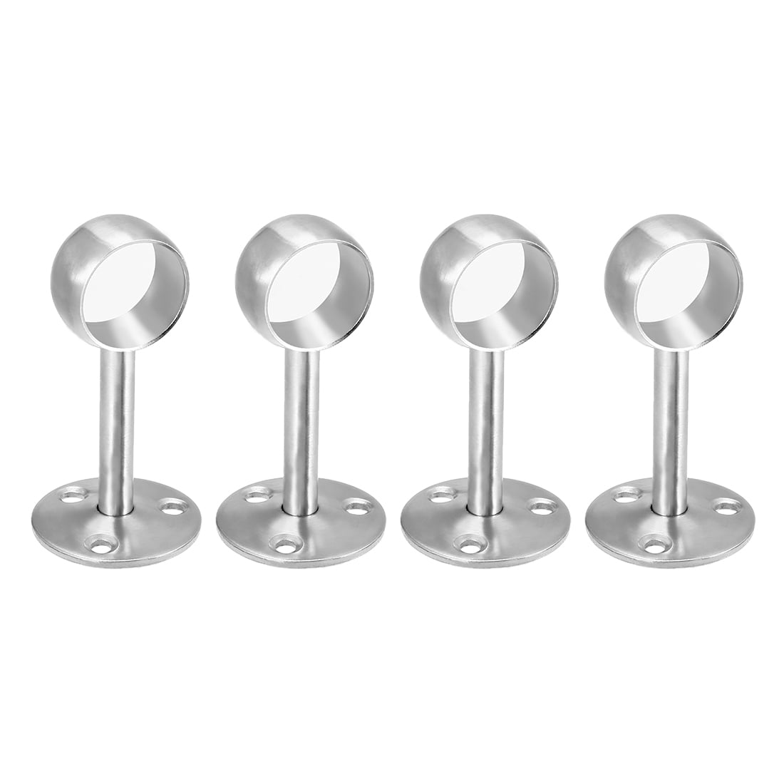 Wardrobe Pipe Bracket 19-32mm Dia Wall Mount Hanging Rail Rod Support 1-10pcs