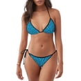 thumbnail image 1 of Fotbe Blue Glitter Traje de Baño para Mujer de Dos Piezas – Bikini Sexy de Tirantes Tipo Halter con Diseño Triangular, 1 of 6