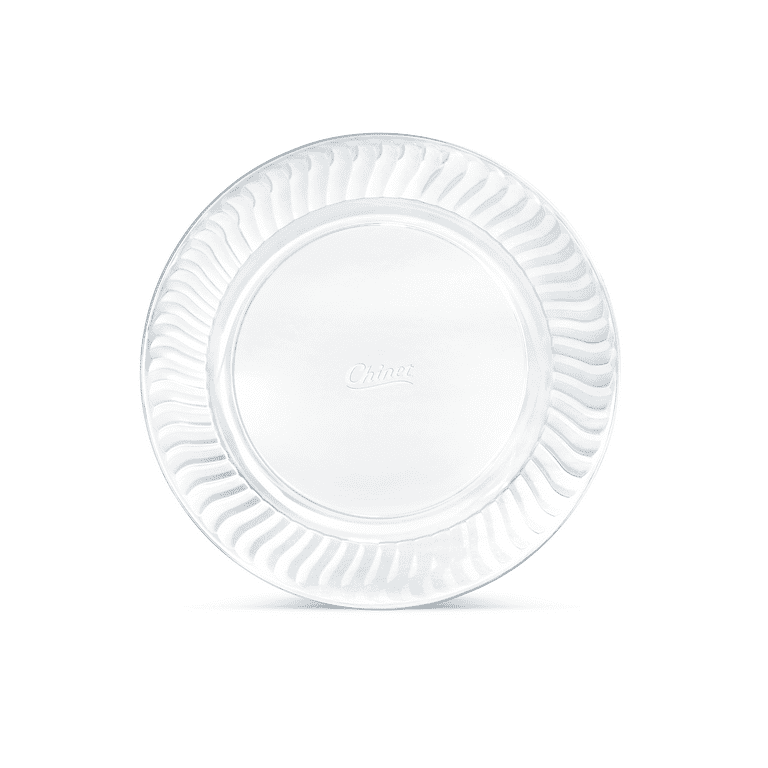Chinet Crystal® Premium Plastic Dessert Plates, Clear, 7”, 30 Count