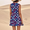 thumbnail image 2 of 4Th Of July, American Flag Casual Tank Sundress With Pockets July Boho Beach Tshirt Dresses Black For Women Linen Dress Gowns And Evening Dresses Guest Square Dresses (M, Blue) ZMTing, 2 of 5