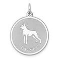 thumbnail image 3 of 925 Sterling Silver Boxer Disc Charm Pendant, 3 of 5
