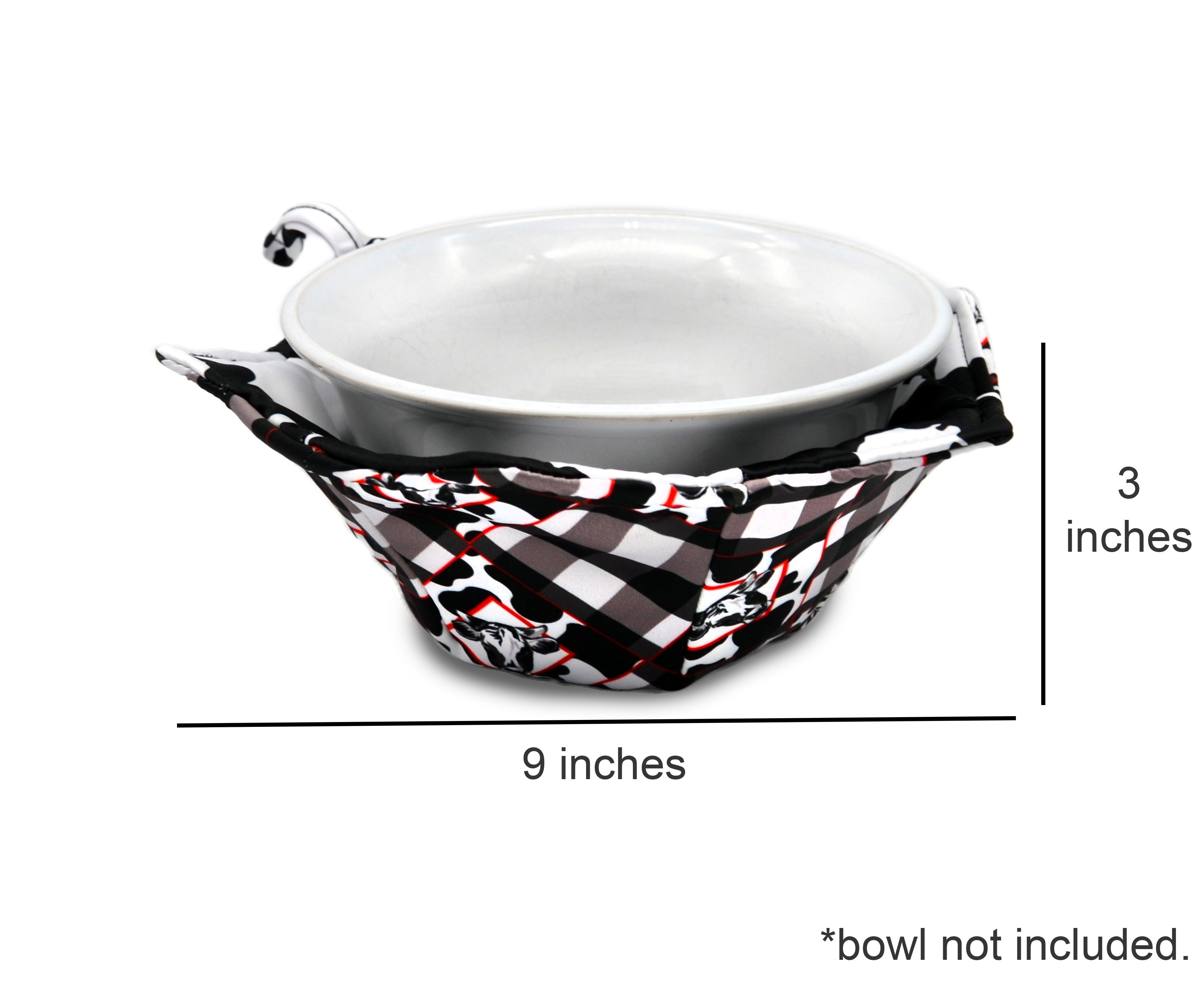 Extra Large Cow Print Microwave Bowl Holder 2 Pack for Hot Food, Potholder  Soup Bowl Cozies, Bowl Hot Pad Bowl Holders, Multipurpose Heat Proof Plate