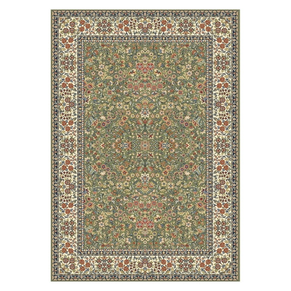 Dynamic Rugs ANCIENT GARDEN 9.2X12.10 57078-4444 GREEN/IVORY